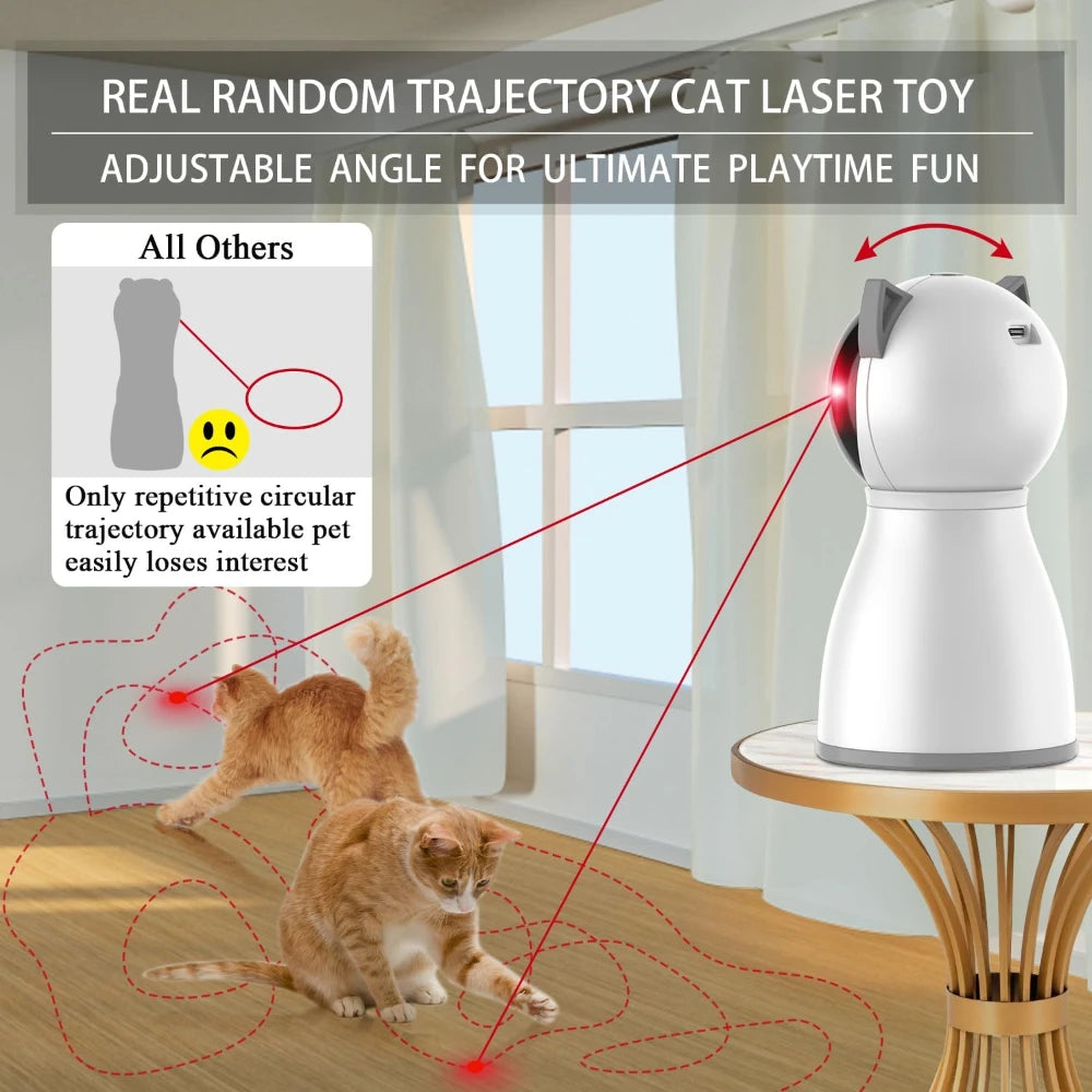 Laser Cat Toys for Indoor Cats,Random Trajectory Motion Activated Rechargeable Automatic Cat Laser Toy,Adult Cats Kittens Dogs