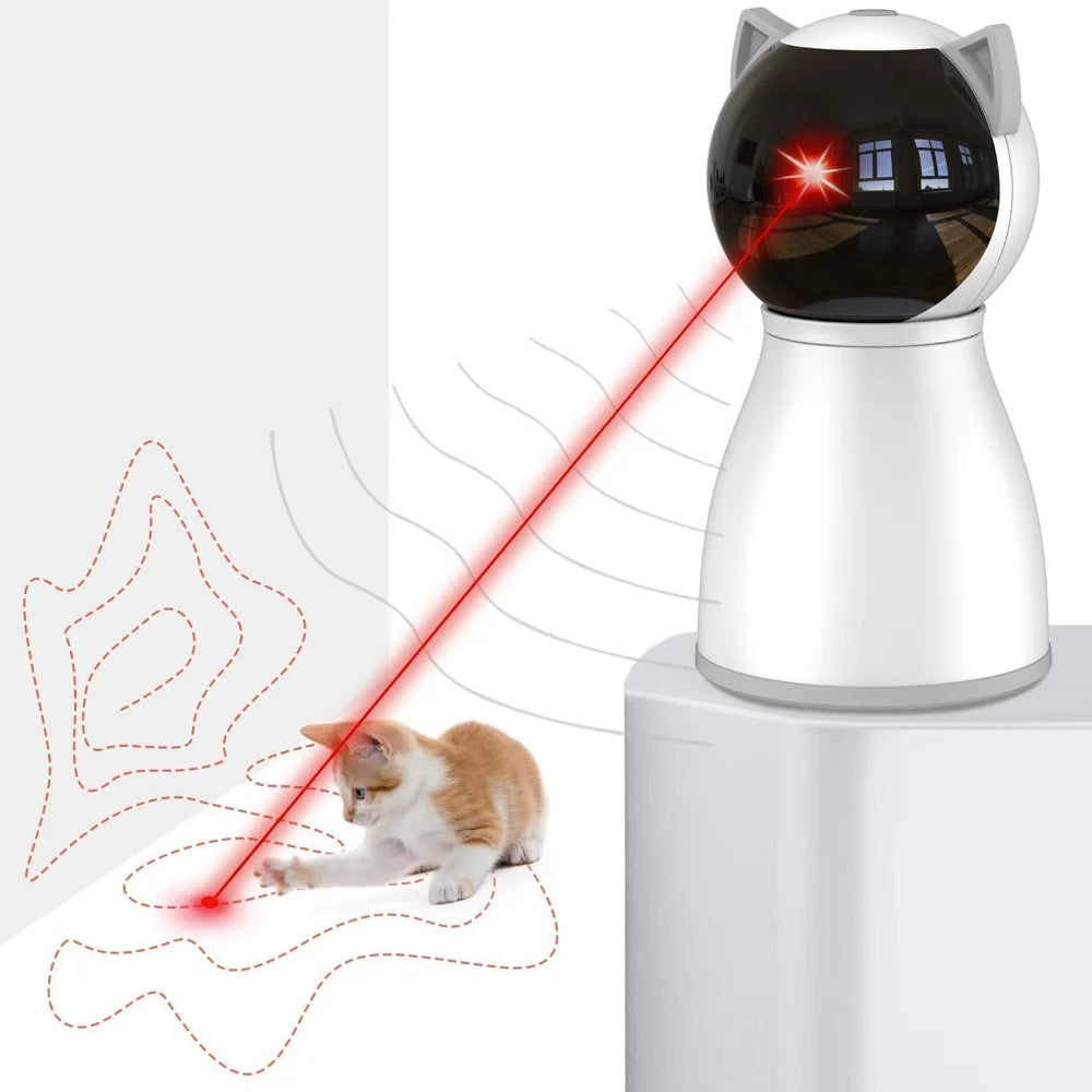 Laser Cat Toys for Indoor Cats,Random Trajectory Motion Activated Rechargeable Automatic Cat Laser Toy,Adult Cats Kittens Dogs